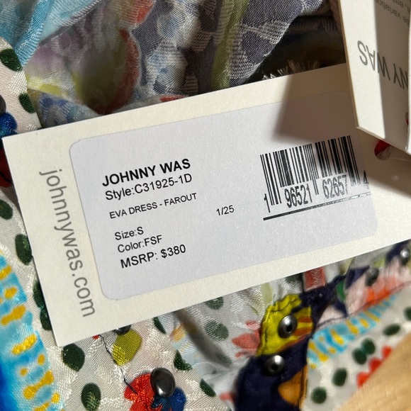 Johnny Was Eva Printed Farout Vibrant Womens Floral Maxi Scarf Dress Size S NWT - Picture 6 of 7